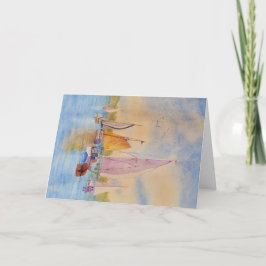 Sailing Mt-deert är Maine Foleting Card Kort