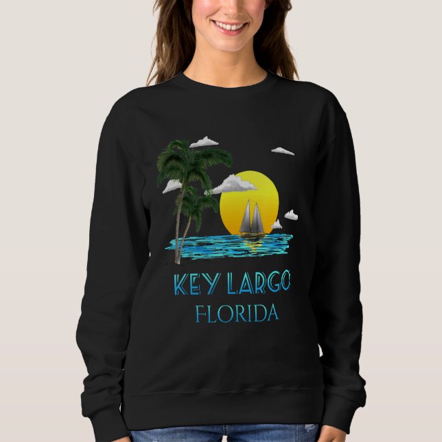 Sailing Nyckel Largo Florida Nycklar Beach Sunset T Shirt (Framsida)