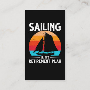 Sailing Pension Plan Boat Kapten Retiree Visitkort