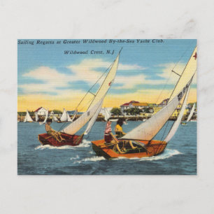 Sailing Regatta at Wildwood Yacht Klubb, New jerse Vykort