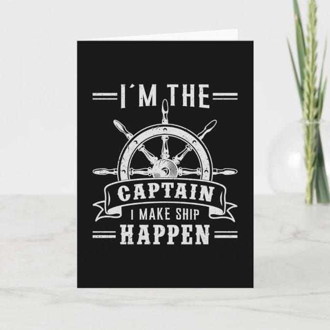 Sailing Segelbåt kapten Sailor Sea Gift Idea Kort (Framsida)