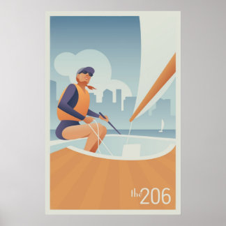 Sailing Sjö Union, Seattle Poster