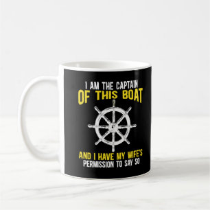 Sailing Skipper Boat Humor Kaffemugg