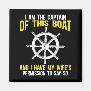 Sailing Skipper Boat Humor Magnet