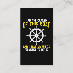 Sailing Skipper Boat Humor Visitkort
