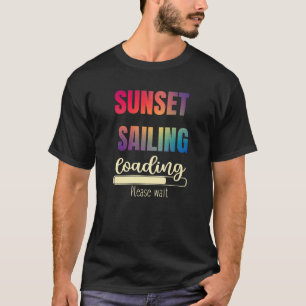 Sailing Sunset Graphic Vintage Sailboat Boot Fi T Shirt