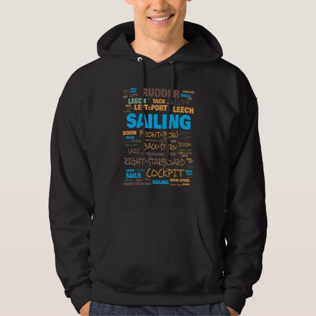 Sailing Terminology Commonly Used Terms Hoodie (Framsida)