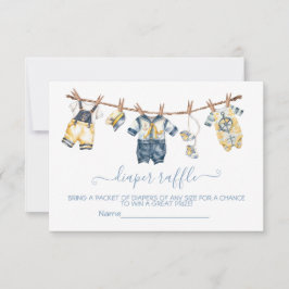 Sailor Baby Shower Clothesline Diaper Raffle Inbjudningar