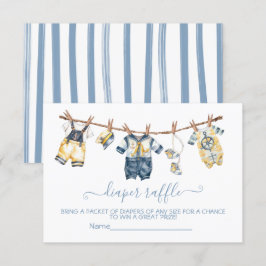 Sailor Baby Shower Clothesline Diaper Raffle Inbjudningar