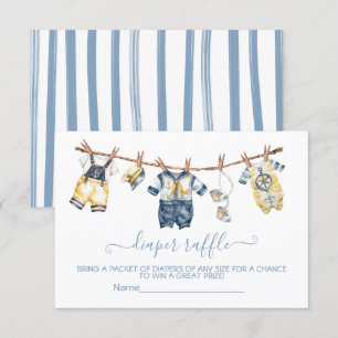 Sailor Baby Shower Clothesline Diaper Raffle Inbjudningar