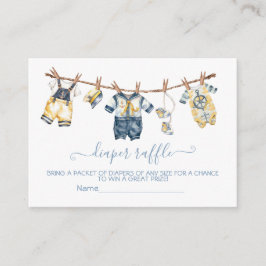 Sailor Baby Shower Clothesline Diaper Raffle Tilläggskort
