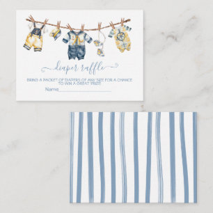 Sailor Baby Shower Clothesline Diaper Raffle Tilläggskort