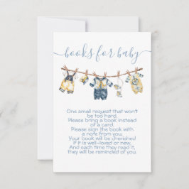 Sailor Baby Shower Clothesline Hämta en bok Inbjudningar