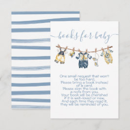 Sailor Baby Shower Clothesline Hämta en bok Inbjudningar