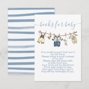 Sailor Baby Shower Clothesline Hämta en bok Inbjudningar