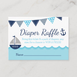 Sailor Baby Shower - Skalat rackkort Placeringskort