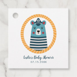 Sailor Bear Baby Shower Gåvor Etiketter