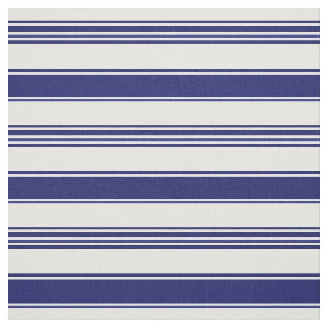 Sailor Blue & White Beach Rand (medel ) Tyg (Provkarta)