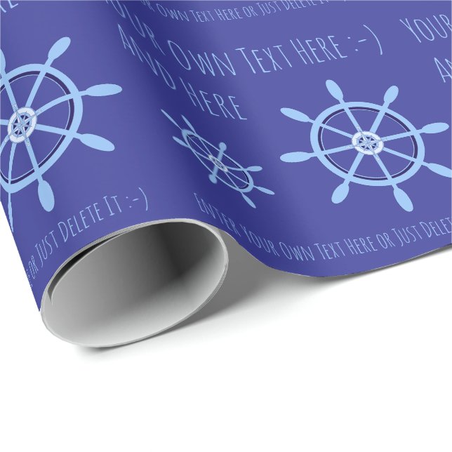 Sailor Captain Boots Owner Personal Gift Template Presentpapper (Rullad Hörn)