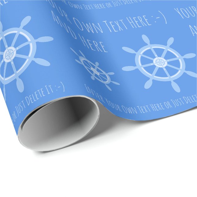 Sailor Captain Boots Owner Personal Gift Template Presentpapper (Rullad Hörn)