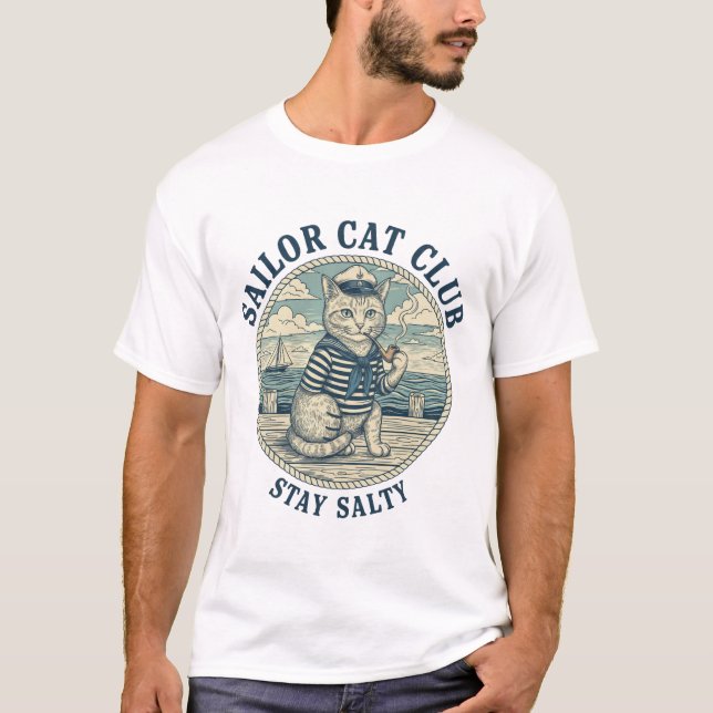 Sailor Cat Club T Shirt (Framsida)