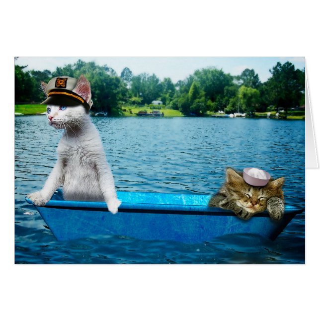 Sailor Cats Hälsningskort (Framsidan Horizontal)