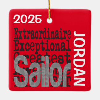 Sailor Extraordinaire-ANPASSNINGSBAR Julgransprydnad Keramik