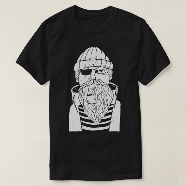 Sailor Frakt Kapten Sea Maritime Seaman Old Man Wi T Shirt (Design framsida)
