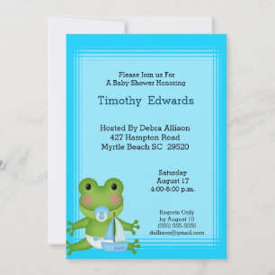 Sailor Frog Baby Shower-inbjudan Inbjudningar