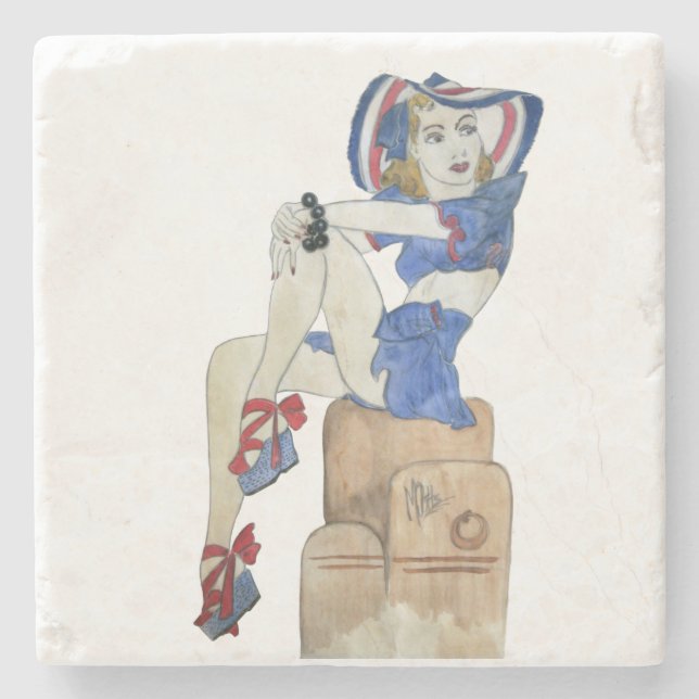 Sailor Girl Stenunderlägg (Framsidan)