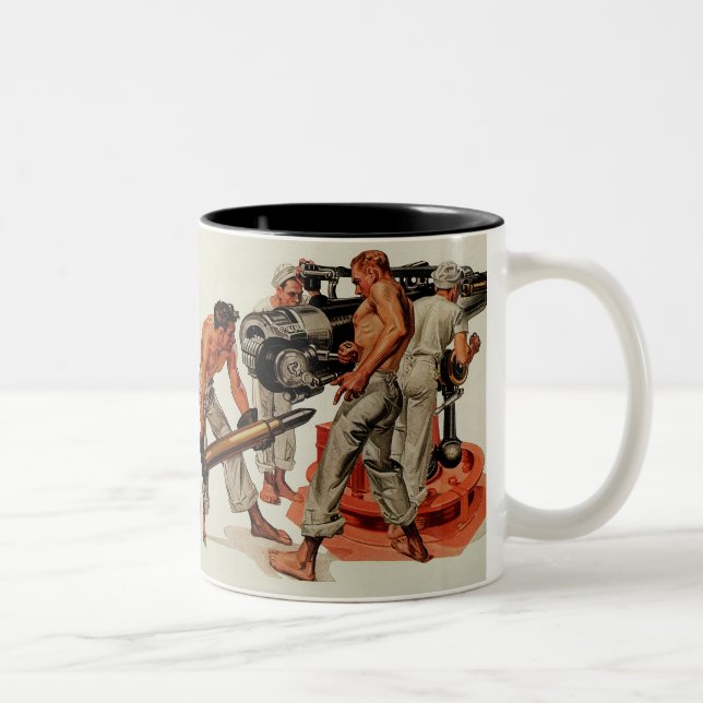 Sailor Hunks lastar Big Gun Två-Tonad Mugg (Höger)