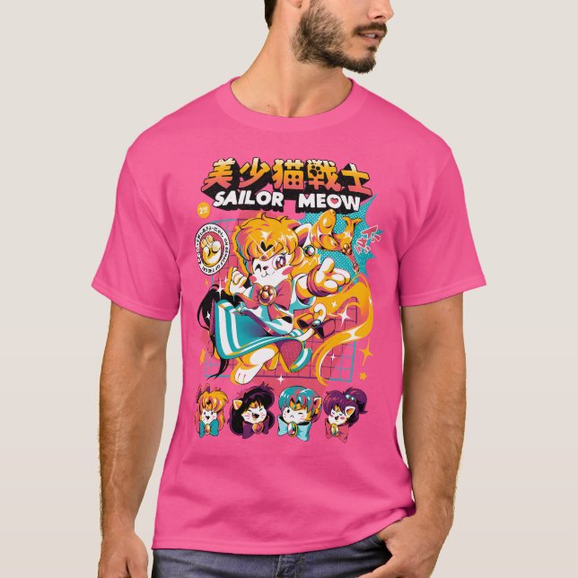 Sailor Meow T Shirt (Framsida)