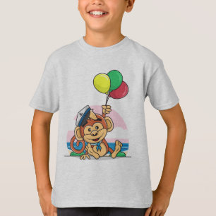 Sailor Monkey med färgstarka bubblor T Shirt
