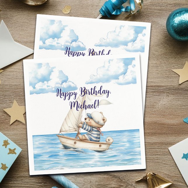 Sailor Nalle Birthday Pappersservett (Skapare uppladdad)