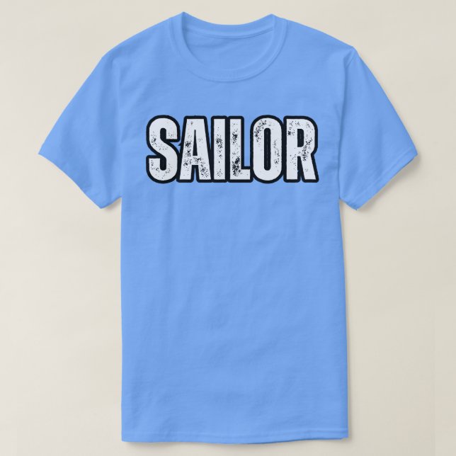 Sailor Namn Gift Birthday Helgdag årsdag T Shirt (Design framsida)