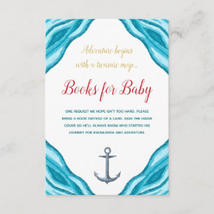 Sailor Nautical Bokar for Baby Enclosure Card Tilläggskort