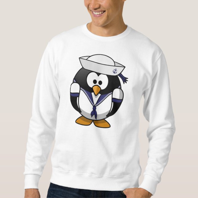 Sailor Penguin Lång Ärmad Tröja (Framsida)