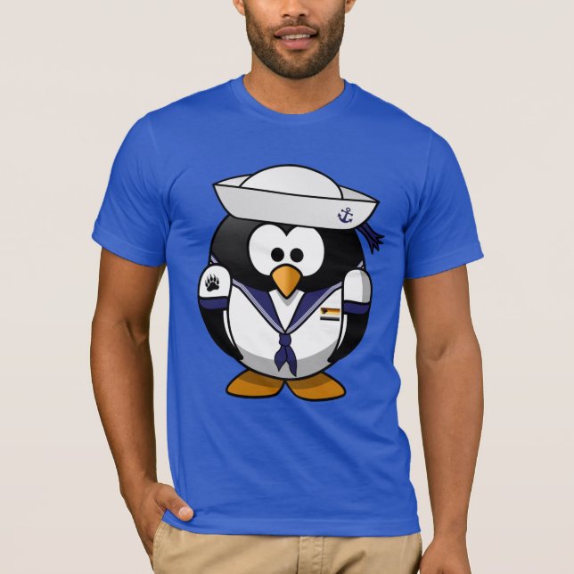Sailor Penguin with Gay björn Pride Motifs - Shirt T-shirt (Framsida)