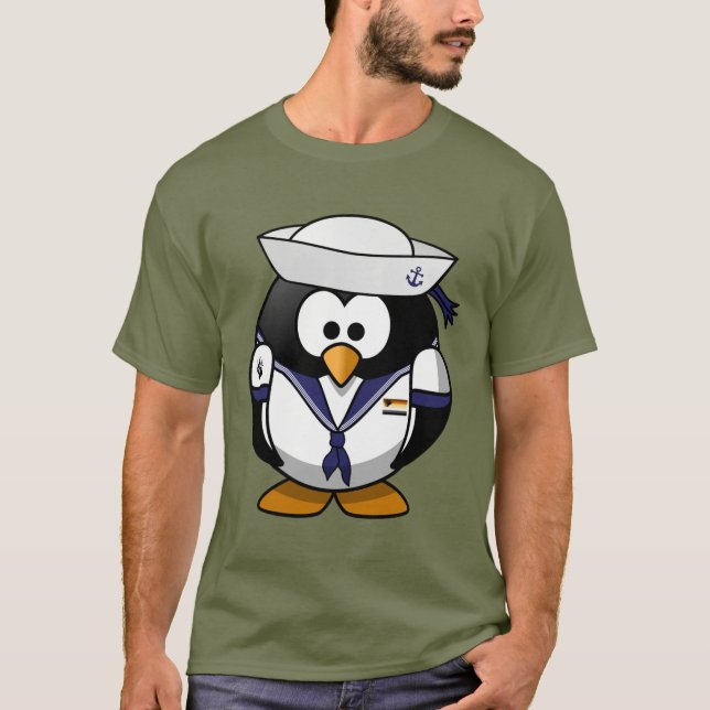 Sailor Penguin with Gay björn Pride Motifs - Shirt T-shirt (Framsida)