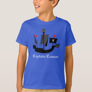 Sailor Pirat Boys Birthday T Shirt Blue