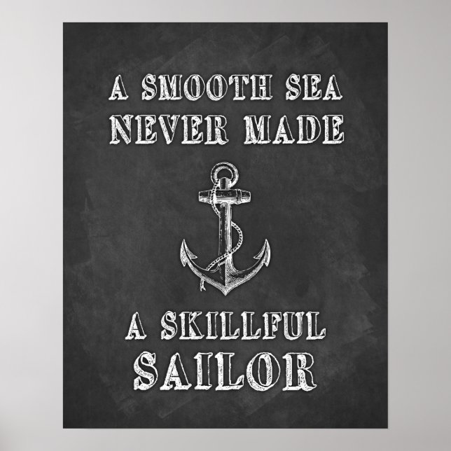 Sailor poster för motiveringstecken för kalkkort (Framsidan)