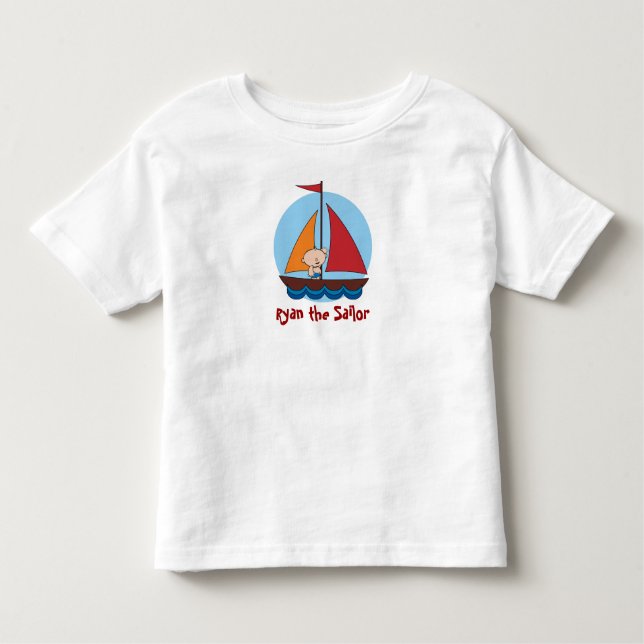 Sailor unge på en yacht T-Shirt (Framsida)