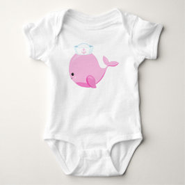 Sailor Whale, Cute Whale, Little Whale, Rosa Whale T Shirt