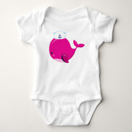 Sailor Whale, Little Whale, Cute Whale, Rosa Whale T Shirt