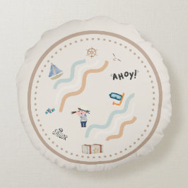 Sailors Dream Nursery Round Pillow Rund Kudde