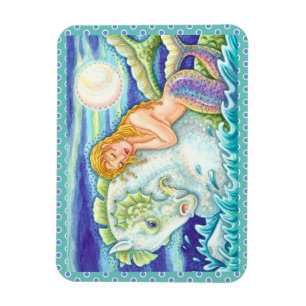 SAILOR'S FANTASY SJÖJUNGFRU RIDING MERHORSE, SEAHO MAGNET