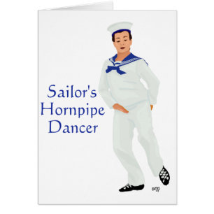 Sailors Hornpipe Highland Dancer Hälsningskort