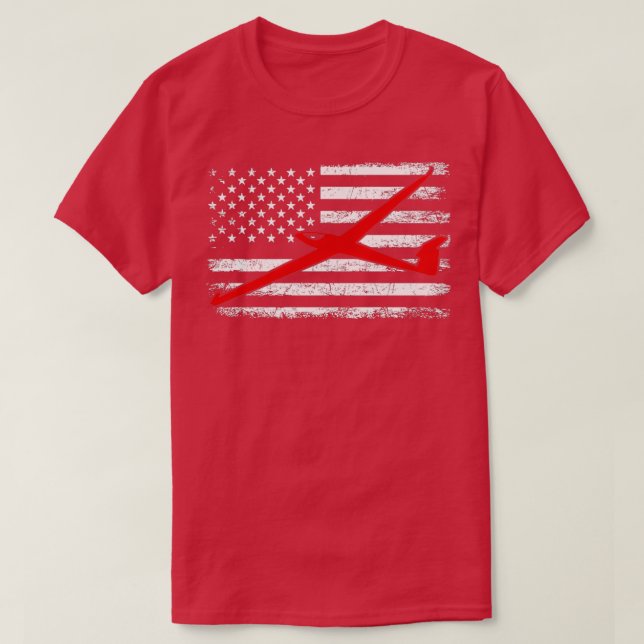 sailplane american flag sailplane glider  (2)  t shirt (Design framsida)