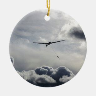Sailplane lansering julgransprydnad keramik