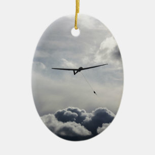 Sailplane lansering julgransprydnad keramik